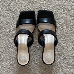 Vince Camuto Aslee two-strap Black Heeled Sandal